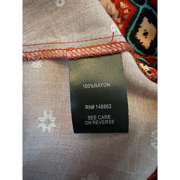 Torrid V-Neck Short Sleeve Mini Challis Boarder Skater Dress Size 2X - Picture 3 of 3